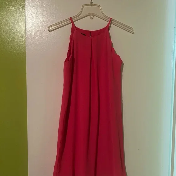 bcx dress pink BCX Womens Pink Zippered Pleated Spaghetti Strap Cowl Neck Short Cocktail Faux Wrap Dress Juniors 7